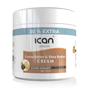 ican London Cocoa Butter & Shea Butter Moisturizing Cream For Face & Body 500g