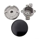 Lot de 3 couvercles de poêle en fer pour têtes de brûleur à gaz, gestion améliorée de l'huile et des taches (plat 75)