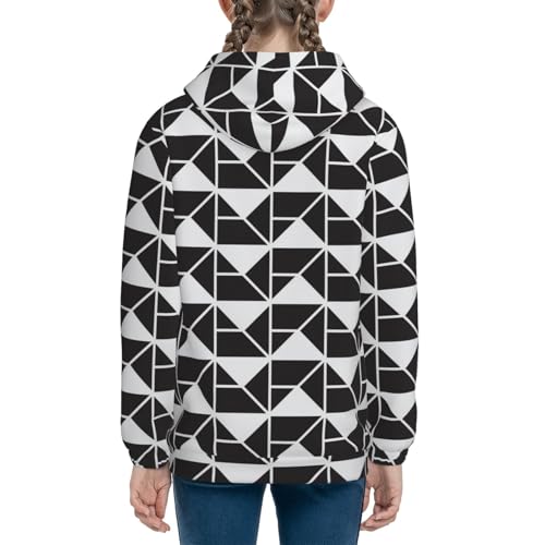 Abstract Geometric Texture Kids Pullover Hoodies Boys Sweatshirts Girls Athletic Clothes with Pocket4
