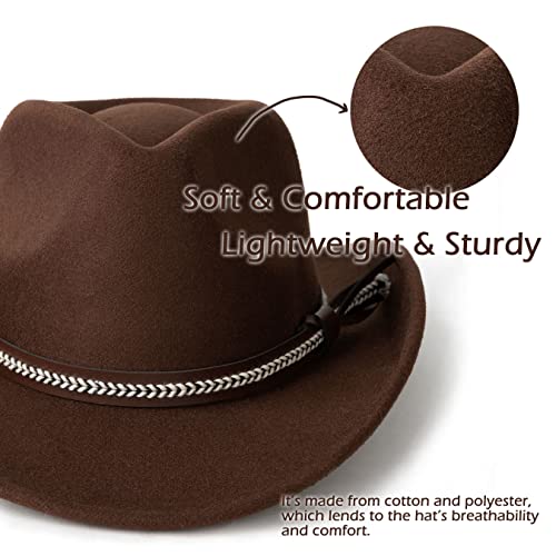 Image of Men & Women Classic Wide Brim Western Cowboy Cowgirl Hat