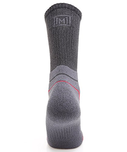Mirmaru MM-M221-MEDIUM Men'S 5 Pairs Hiking Outdoor Trail Running Trekking Moisture Wicking Cushion Crew Socks  thumb #5