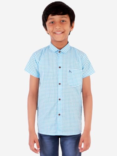 Image of superminis Boy's Cotton Regular Fit, Half Sleeves, Collared Neck, Printed Shirts for Casual Wear
