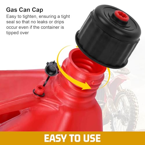 Image of Gas Jug Cap, Racing Fuels 3042 Replacement Jug Cap - 2 Pcs | for Most 5 Gallon Utility Fuel Jugs, Gas Cans, Fuel Tank Cap
