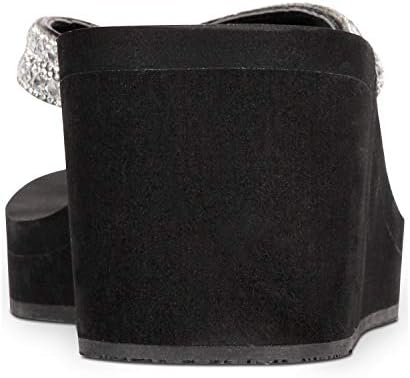 Thalia Sodi Womens Emira Faux Leather Wedge Sandals Black 9 Medium (B,M) | Image 2