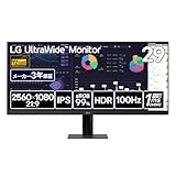 LG ウルトラワイドモニター UltraWide Monitor 29U511A-B 平面 29インチ/2560×1080/100Hz/1ms/IPS/sRGB 99%/HDR/アンチグレア/HDMI/DisplayPort/フリッカーセーフ/ブルーライト低減モード/色覚調整