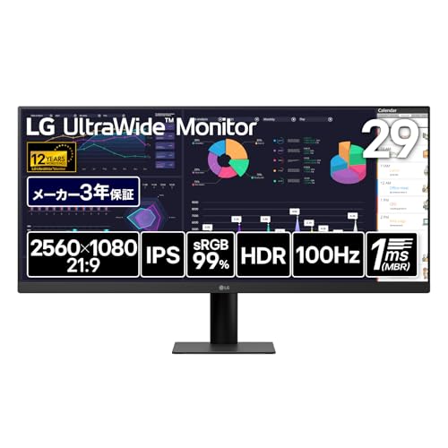 LG ウルトラワイドモニター UltraWide Monitor 29U511A-B 平面...