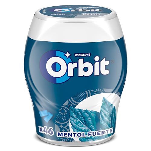 Orbit Bote de Chicles Sin Azúcar Sabor Mentol Fuerte, Intenso y de Larga Duración en formato Gragea (6 x 46 chicles)