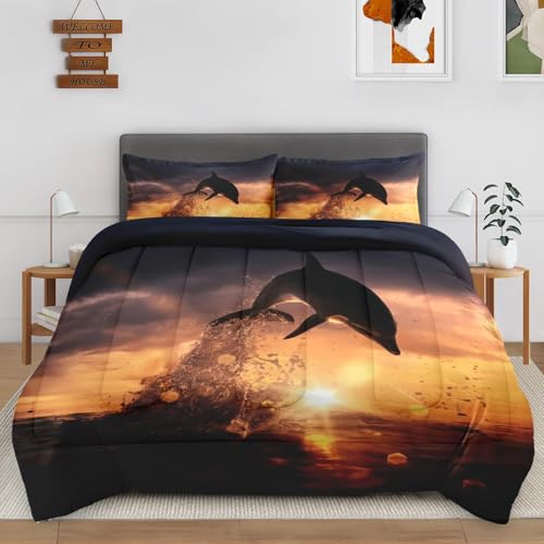 Ratifash 3Pcs Comforter Set Queen Size for Kids and Adults,