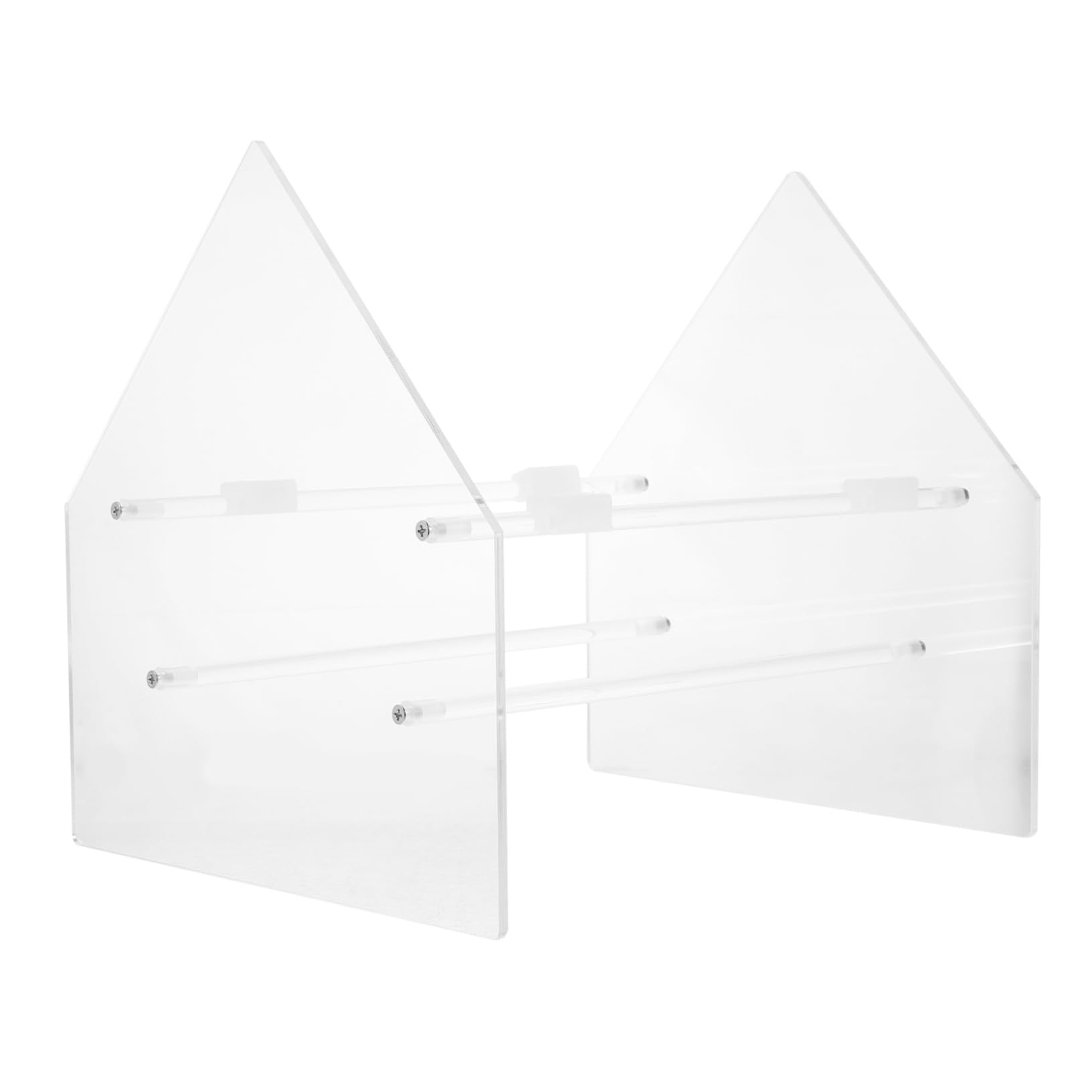OUNONA Porta Album in Vinile Trasparente Da Tavolo in Metallo Per Libri Riviste File Organizer Verticale Per Ufficio