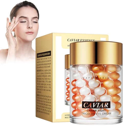 Crema Rassodante per Il Contorno Occhi Al Caviale - Trattamento Anti-Età Riduce Rughe, Linee Sottili, Zampe Di Gallina E Gonfiore - Crema Idratante per Occhi Con Estratto Di Caviale Eye Cream
