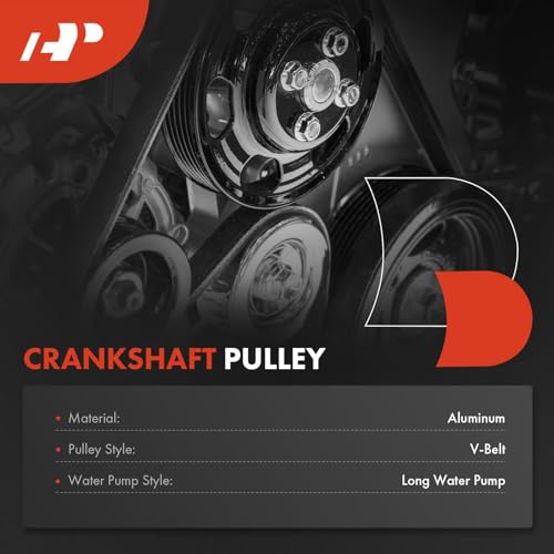 A-Premium 7.8 Inch Crankshaft Pulley with 3-Groove Machined Aluminum Compatible with 1969-1985 Chevrolet Big Block - V8 396, 402, 427, 454, Long Water Pump by A-Premium - Image 4