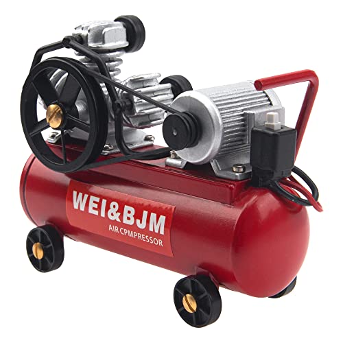 Hircqoo 1/10 Rc Simulation Mini Air Compressor Accessories Compatible With Traxxas Trx-4 Tamiya Cc01 Axial Scx10 Wraith D90 Redcat Hsp 1/10 Rc Crawler Truck (Red) #TOP3