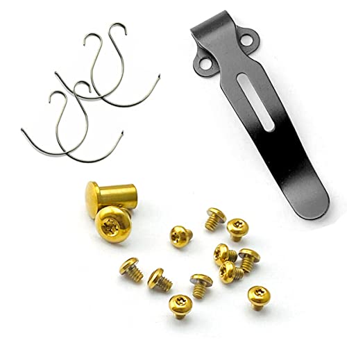 13Pcs Custom Gold Titanium Alloy Torx Screws And Pivot Set + 1Pc Pocket Clip + 2 Pairs Omega Springs For Benchmade 535 Bugout #TOP22