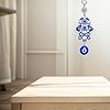 Betterdecor Blue Evil Eye Hamsa Hand Wall Hanging for Home Office Car Decor-023