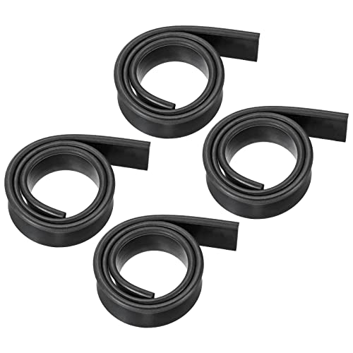 Image of MECCANIXITY Replacement Squeegee Rubber for Window, Glass, Shower Doors, Tile Wall, 17.72 Inch, Black Pack of 4