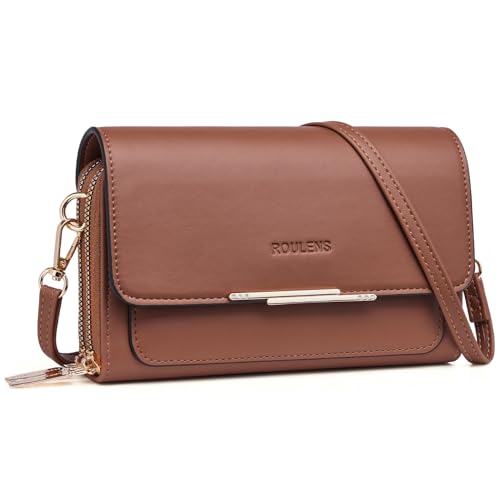 Image of Roulens Small Crossbody Bag for Women,Cell Phone Purse Women's Shoulder Handbags Wallet Purse with Credit Card Slots