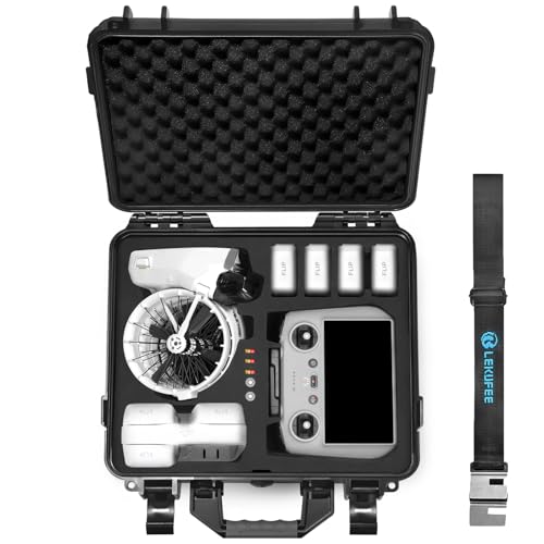 Lekufee Waterproof Hard Case for DJI Flip,Fly More Combo,DJI RC 2,RC N3/N2,Battery(9 pcs),Charging Hub and More Accessories(Case Only) by Lekufee - Used condition - US$45.49