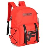 Mochila Bolsa de Costas Free Fire Juvenil Escolar Faculdade Viagem Espaçosa (Vermelho)