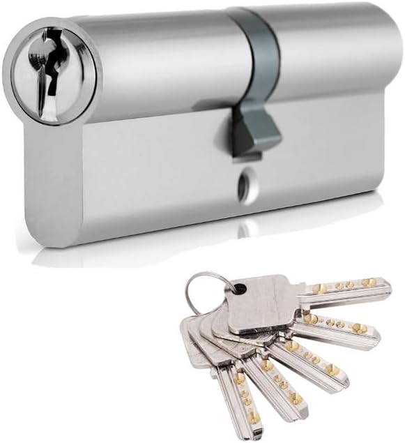 AceLine Solid Brass 70mm Both Side Key (BSK) Chrome Plated Lock Cylinder (CP)