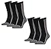 Produktbild HEAD Unisex Performance Crew Socks Mannschaftssocken, Grau/Schwarz, 43/46