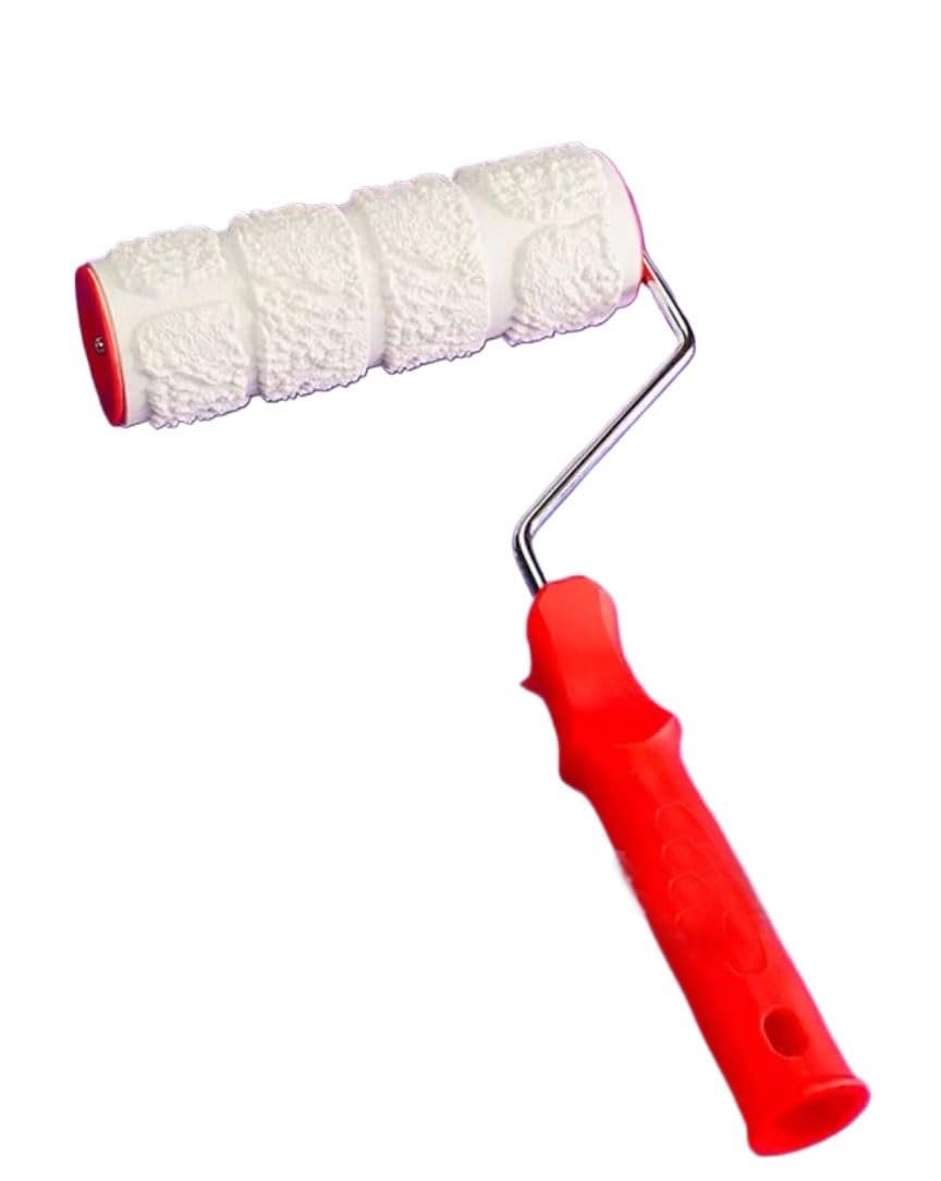 Rullo for pittura, rullo for pittura con motivo, rullo for pittura in gomma da 8 pollici con texture in mattoni, strumento for pittura con effetto grana con manico, strumento for decorazione murale fa
