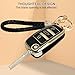 Key Fob Covers Keychain Compatible with Audi A1 S1 A3 S3 A3 Quattro A4 Quattro A5 A6 Quattro A8 Q2 Q3 Q5 Q7 R8 S3 S4 S5 S6 S8 TT RS 4 6 with Remote Control Key Shells Case Fob Holder 3 Buttons