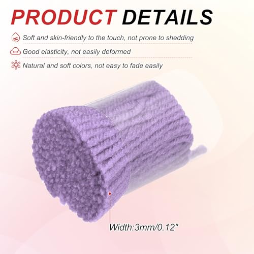 Image of MECCANIXITY 15 Rolls Latch Hook Yarn, 3mm Light Purple Latch Hook Kit Yarn Precut Hook Rugs Making Crochet Bundles for Rug Adults Beginners Tapestry DIY Craft