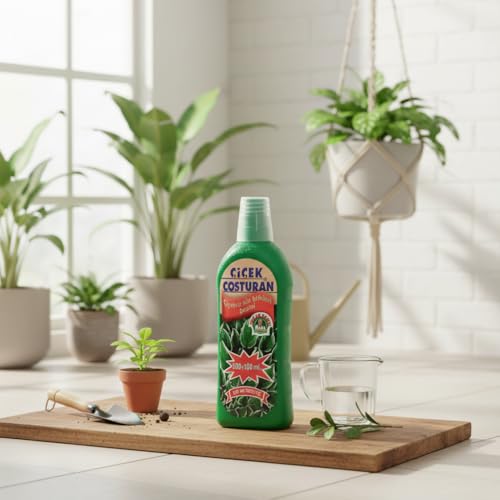 Çiçek Coşturan Çiçeksiz Süs Bitkileri için Özel Besin, Yeşil Yapraklı Bitki Gübresi, 600 ml