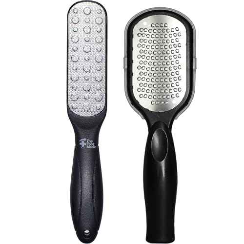 2 Foot Files, Double Sided Foot Scrubber, Callus Remover, Pedicure Foot Spa Products, Pedicure Tools for Feet, Dead Skin Scraper Foot Care, The Foot Medic