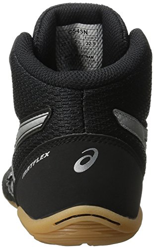 Asics Matflex 5 Gs Wrestling Shoe (Little Kid/Big Kid), Black/Silver, 2 M Us Little Kid #TOP2