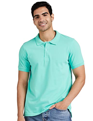 Image of Amazon Brand - Symbol Men's Cotton Rich Solid Polo Tshirt | Collar Tshirts | Half Sleeves | Plain-Regular Fit (Available in Plus Sizes and Combo Pack of 2)