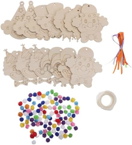 Alipis Recortes de Madera para Pintar de Payasos 12 Piezas de Dec...