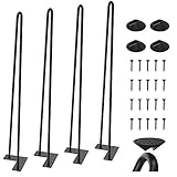 WINSOON Juego de 4 patas de mesa con diseño de horquilla,7 cm