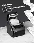 VRETTI Thermal Receipt Printer, 3'1/8 80mm Thermal Pos Receipt Printer with Auto Cutter Support Cash Drawer,USB Serial Ethernet Support ESC/POS, Compatible with Windows/Mac/Linux, Black