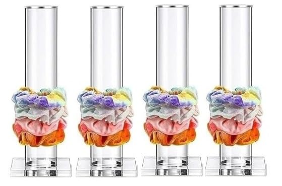 MILAANAMO Acrylic Scrunchie Holder Stand – Clear Vertical Jewelry Display Organizer for Hair Ties, Hair Bands, and Bracelets – 10-Inch Hair Accessory Storage Hair Ties, Hair Clips (1) (B0CHS5F25W) Amazon Price History, Amazon Price Tracker