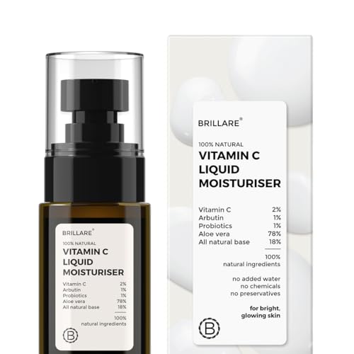 BRILLARE Vitamin C Liquid Moisturizer For Bright And Glowing Skin, 100% Natural Probiotics...