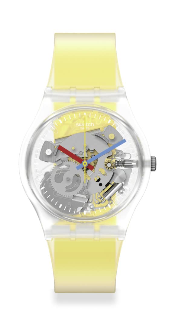 Swatch CLEARLY YELLOW STRIPED Unisex Watch (Model: GE291)