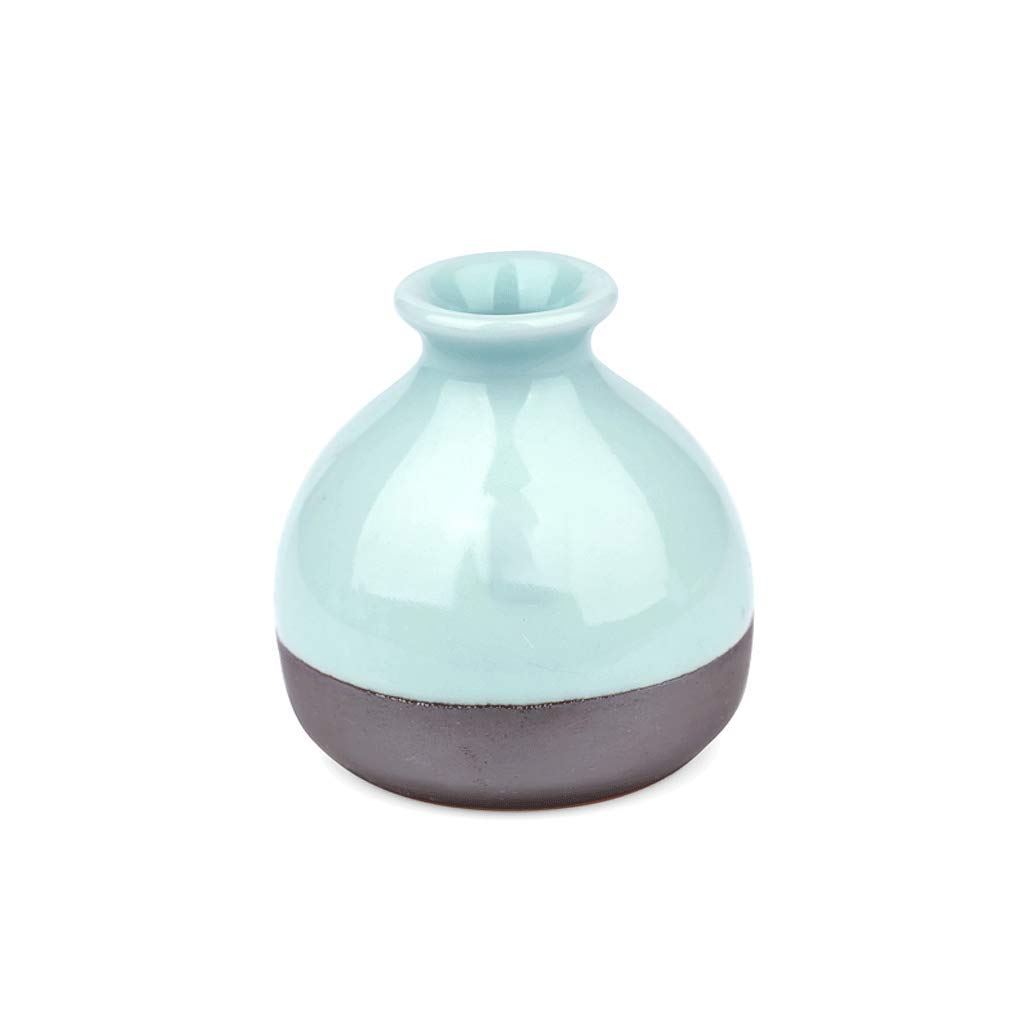 Bzgpmfud Bule Vase Desktop Ceramic Porcelain Bottle Small Living Room Crafts Water For Buddha Flower Arrangement Mini Ornaments(10Cm*5.8Cm*0.8Cm)