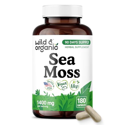 Wild & Organic Sea Moss + Bladderwrack Capsules (180 ct)