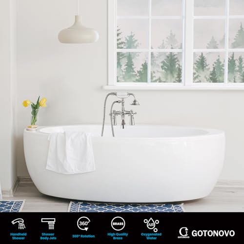 Gotonovo B08FDPQQ2B Deck Mount Tub Bathtub Faucet Clawfoot thumb #7
