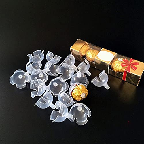Stobok Cake Decorating 100 Pcs Clear Chocolates Box Holder Candy Bouquet Wrapper Cups Chocolate Flower Stem Fixed Base Candy Truffle Cup Holder For Birthday Wedding Party Flower Decor #TOP3
