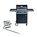 Produktbild MH-Online Enders Gasgrill Boston Black 3 K Turbo - BBQ - Bundle mit extra Fleischthermometer - 3 Edelstahl-Brenner stufenlos, Gas Grill mit Grillwagen, Grillhaube, Seitenkocher, Schwarz