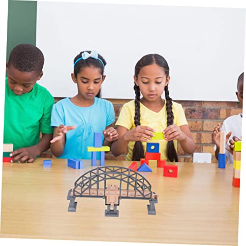 Pont pour train miniature UKCOCO accessoire rail bois - 3