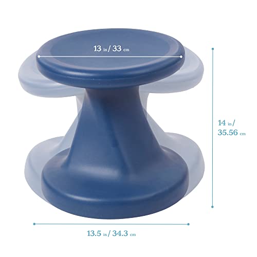Image of ECR4Kids Twist Active Wobble Stool, 14in Seat Height, Classroom Furniture, Navy
