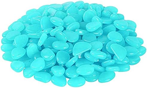 Miniatura 6 de Muzero Rocas que brillan en la oscuridad, 200 piedras luminosas azules que brillan en la oscuridad para pecera, acuarios, rocas, jardín, patio,