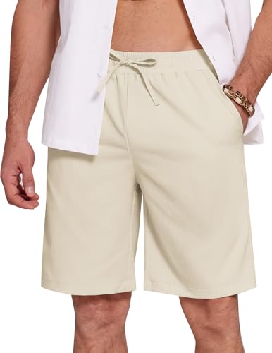 COOFANDY Kurze Hosen Herren Shorts Sommer Freizeithose Herren Kurz Sommerhose Leicht Casual Strand Shorts Männer mit Tas...