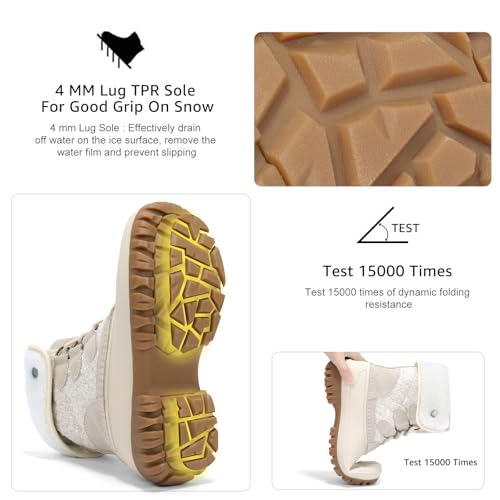 STQ Womens Winter Duck Boots Waterproof Cold Weather Snow Boots4