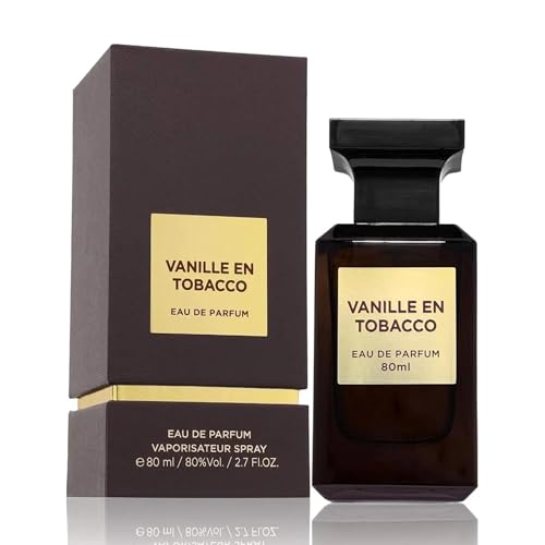 Vanille En Tobacco Eau De Parfum - Unisex Long Lasting Luxury Perfume Spray - Warm Vanilla, Spices & Tobacco Scent 80ml EDP for Mens & Womens