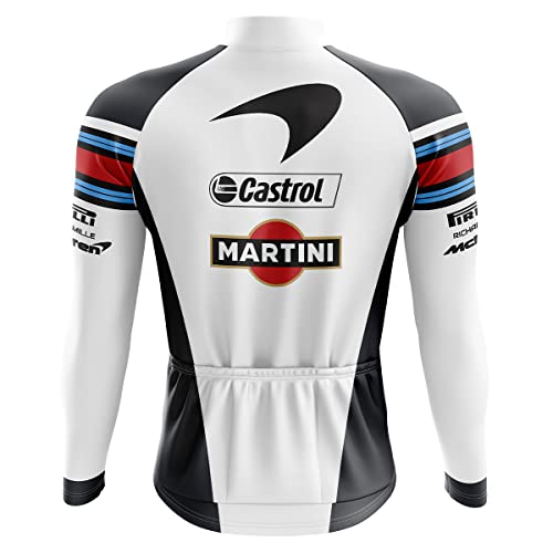 Camisa Ciclismo Masculina manga longa Mountain Bike Branca/Preta (G)