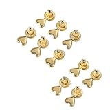 OOLA.DETAL 5 pares de pendientes en forma de corazón, diseño que no se decolora, materiales de cobre resistentes, ajuste seguro para el uso diario y